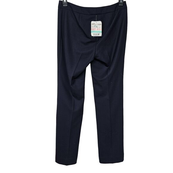 Doncaster Women's Flat Front Dress Pants Navy Size 4 Career Office Wool Blend - Picture 2 of 9
